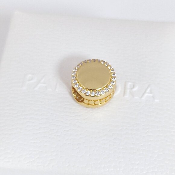 Pandora Engravable Granddaughter Charm Bead Gold Plated with box - Picture 2 of 8